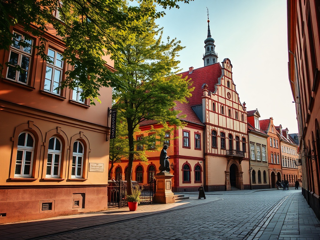 Historyczne zdjęcie niemieckiego Zawidowa sprzed II wojny światowej, ukazujące zmieniony krajobraz miasta