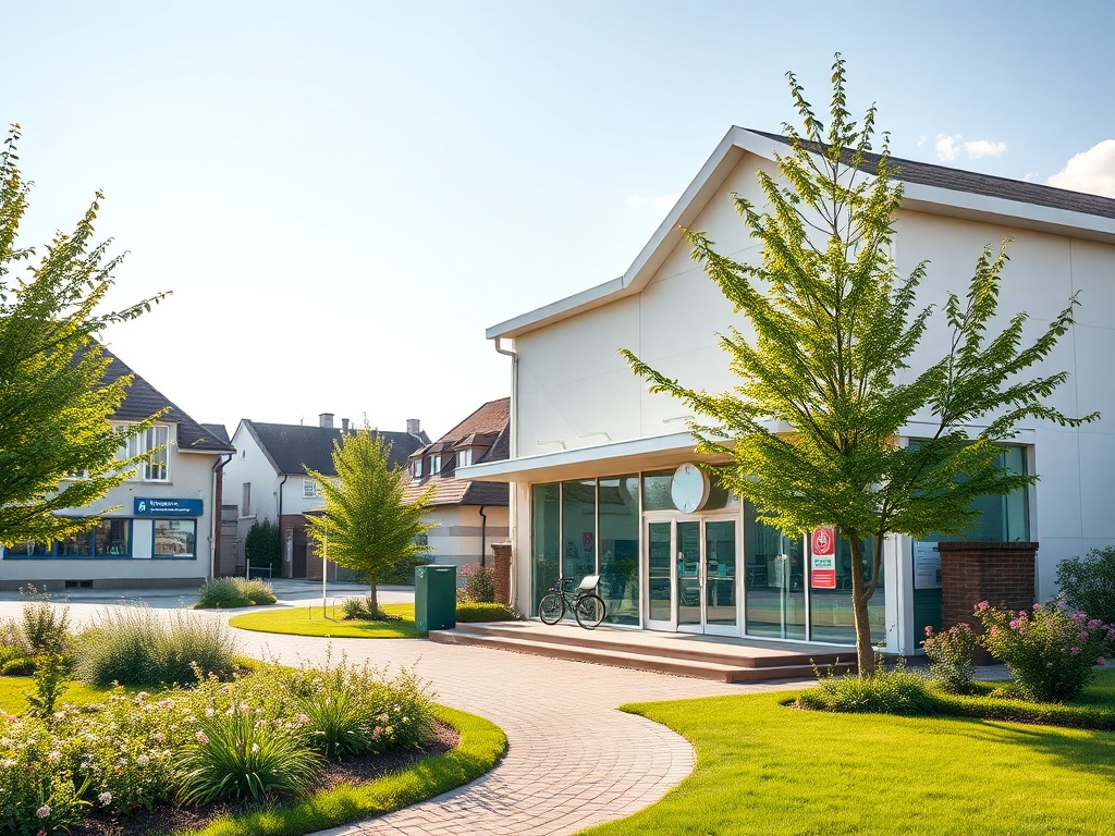 Ilustracja przedstawiająca pacjentów czekających w kolejce do lekarza specjalisty w Zawidowie, symbolizująca kolejki NFZ.